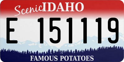 ID license plate E151119