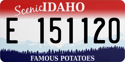 ID license plate E151120