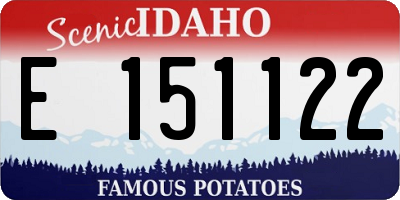 ID license plate E151122