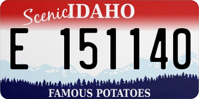 ID license plate E151140