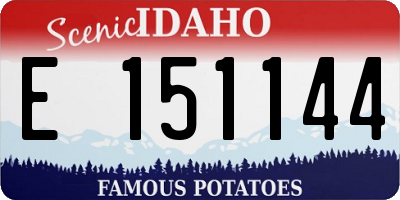 ID license plate E151144