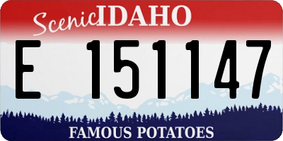 ID license plate E151147