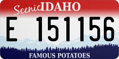 ID license plate E151156