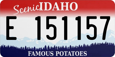 ID license plate E151157