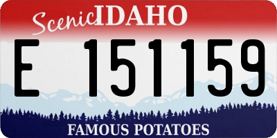 ID license plate E151159