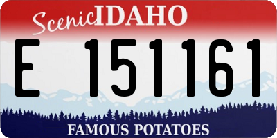 ID license plate E151161