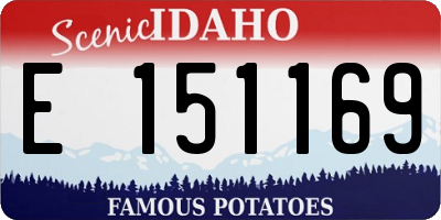 ID license plate E151169