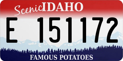 ID license plate E151172