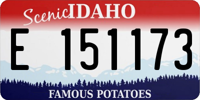 ID license plate E151173