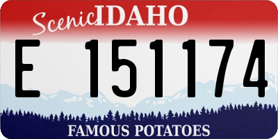 ID license plate E151174