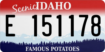ID license plate E151178