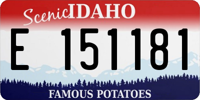 ID license plate E151181