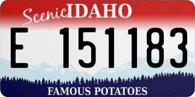 ID license plate E151183