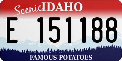 ID license plate E151188