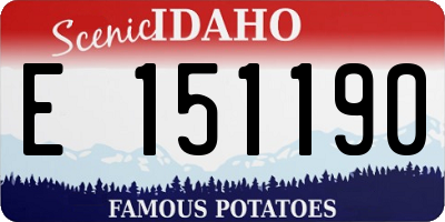 ID license plate E151190