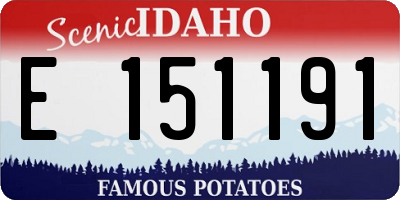 ID license plate E151191