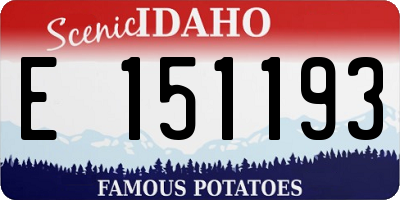 ID license plate E151193