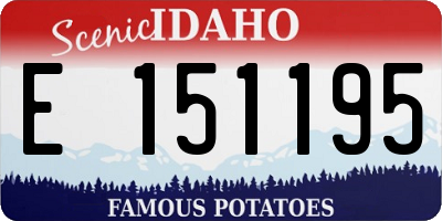 ID license plate E151195