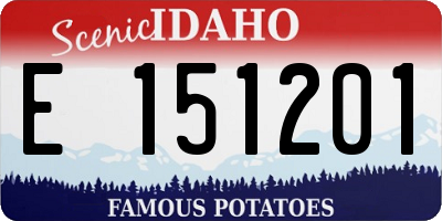 ID license plate E151201