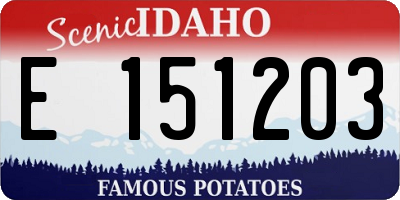 ID license plate E151203
