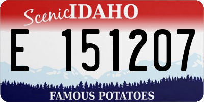 ID license plate E151207