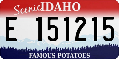 ID license plate E151215