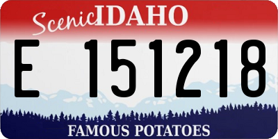 ID license plate E151218