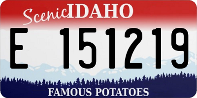 ID license plate E151219