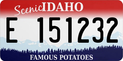ID license plate E151232