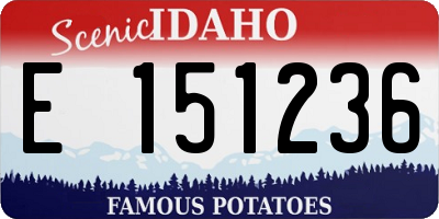 ID license plate E151236