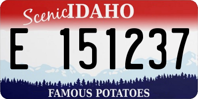 ID license plate E151237