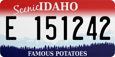 ID license plate E151242
