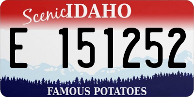 ID license plate E151252