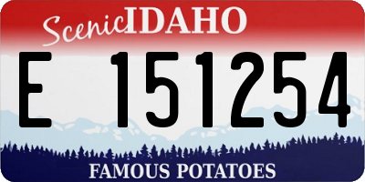 ID license plate E151254