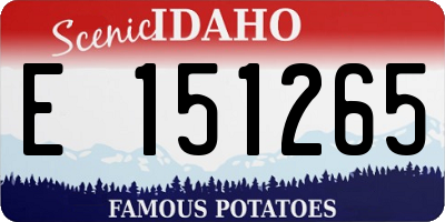 ID license plate E151265