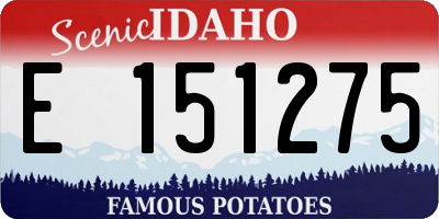 ID license plate E151275