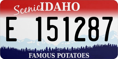 ID license plate E151287