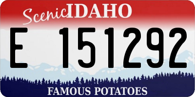 ID license plate E151292