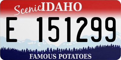 ID license plate E151299