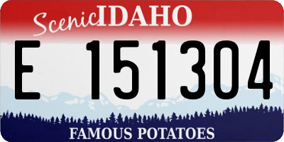 ID license plate E151304