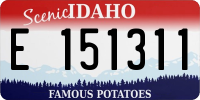 ID license plate E151311