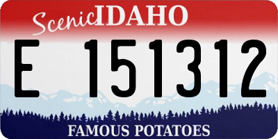 ID license plate E151312