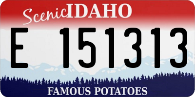 ID license plate E151313