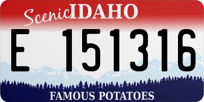 ID license plate E151316