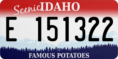 ID license plate E151322
