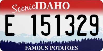 ID license plate E151329
