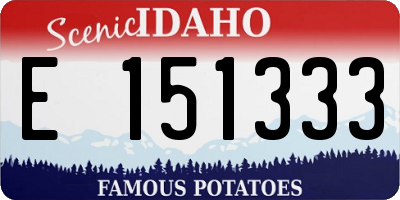 ID license plate E151333