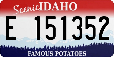 ID license plate E151352