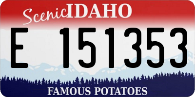 ID license plate E151353