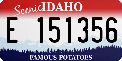 ID license plate E151356
